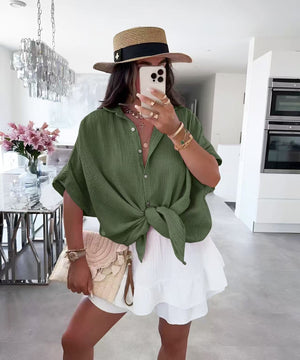 Mousseline Blouse met Knoop - RABOLLA