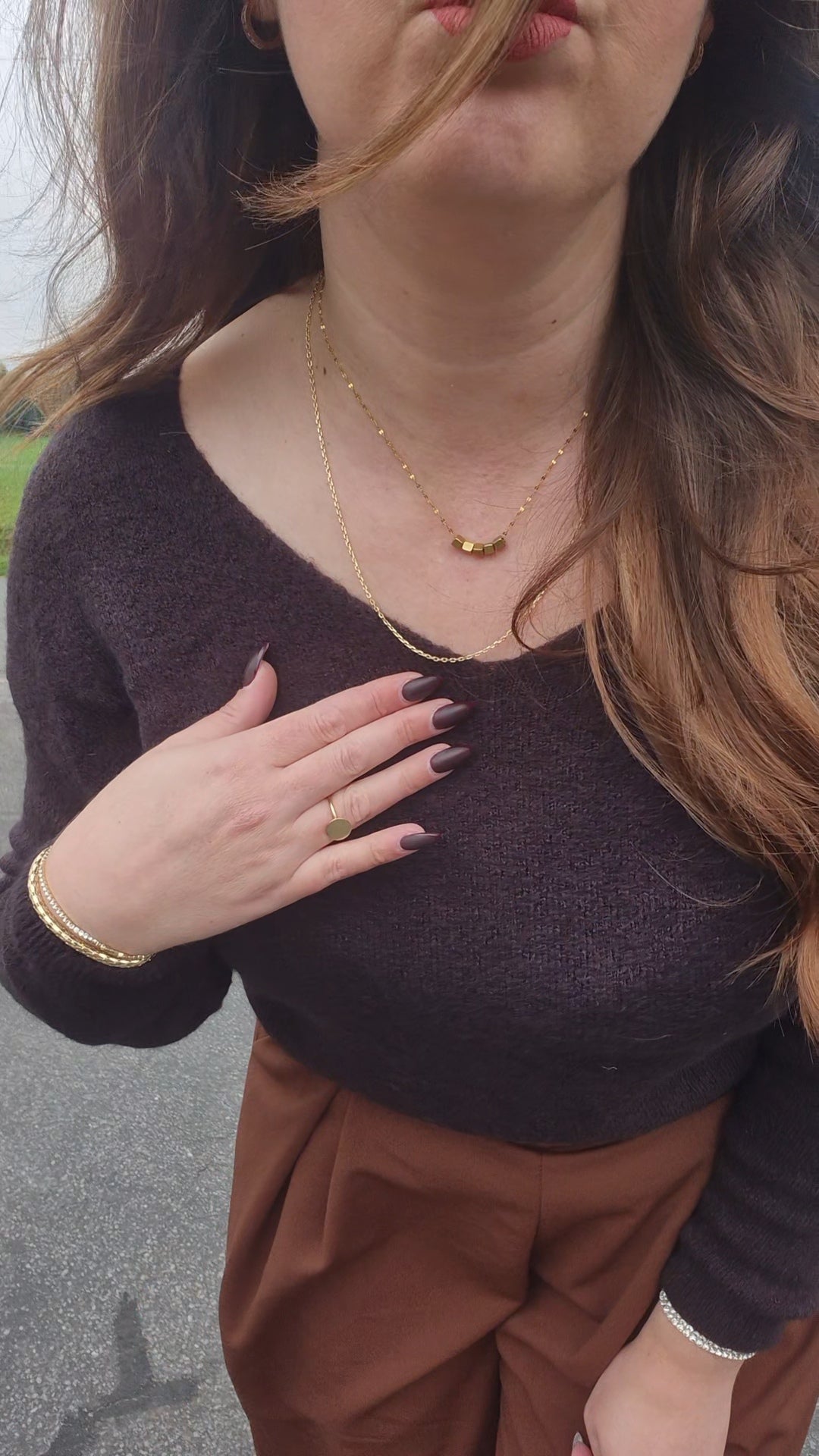 Baby alpaca trui - Choco