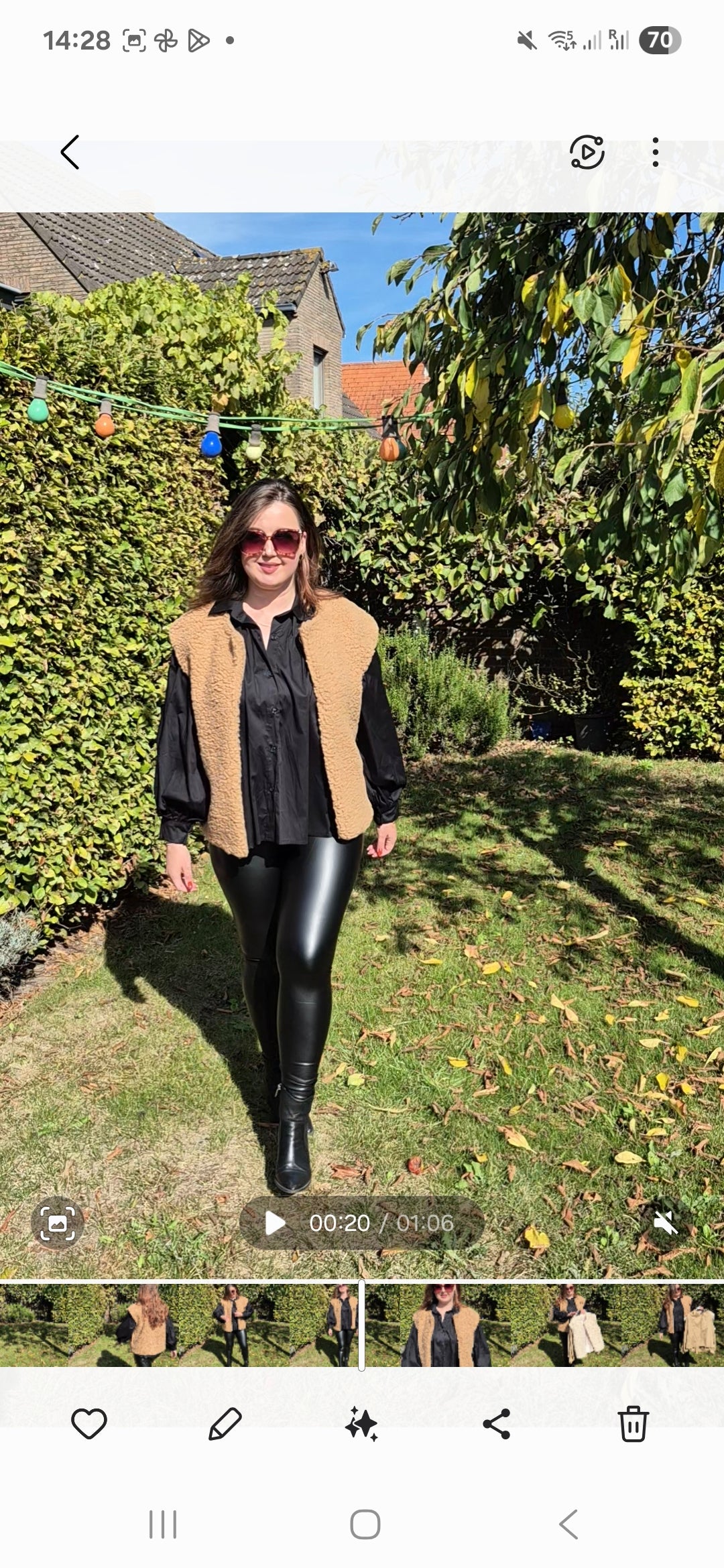 Katoen blouse met pofmouwen